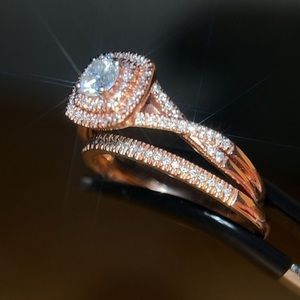 Zales 14k Rose Gold Infinity Set